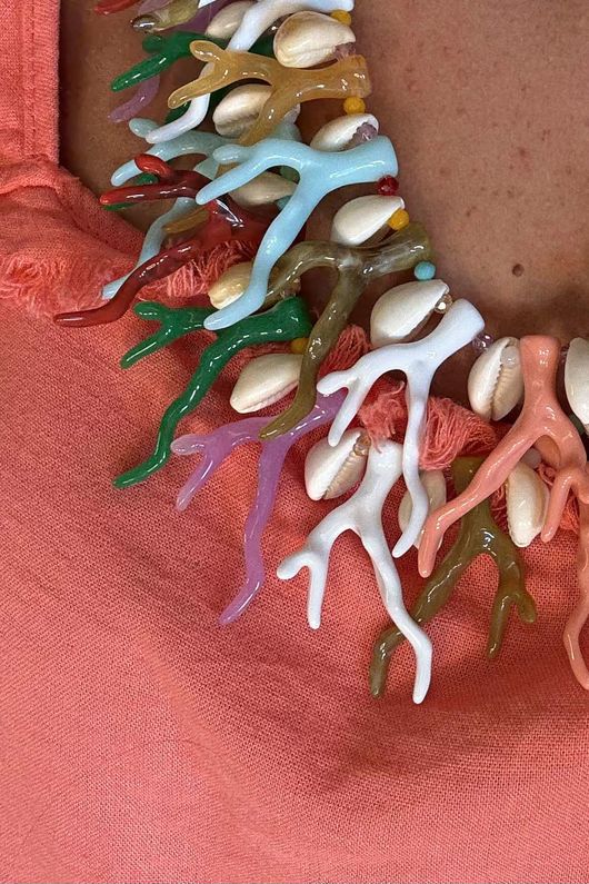 Laundry B Free Spirit Coral Necklace Multi